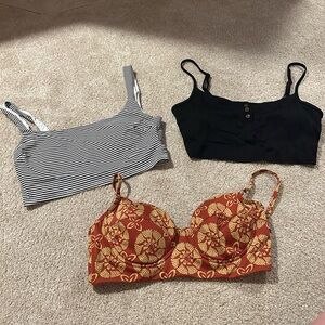 Aerie and Faherty Bikini Tops